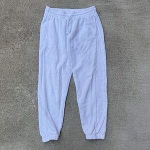 TNA‎ Sweatfleece Cozy Fleece Boyfriend Fit Sweatpants White